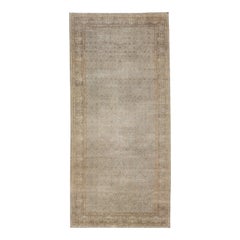 1900s, Antique Persian Agra Grey Handmade Wool Rug with Allover Design