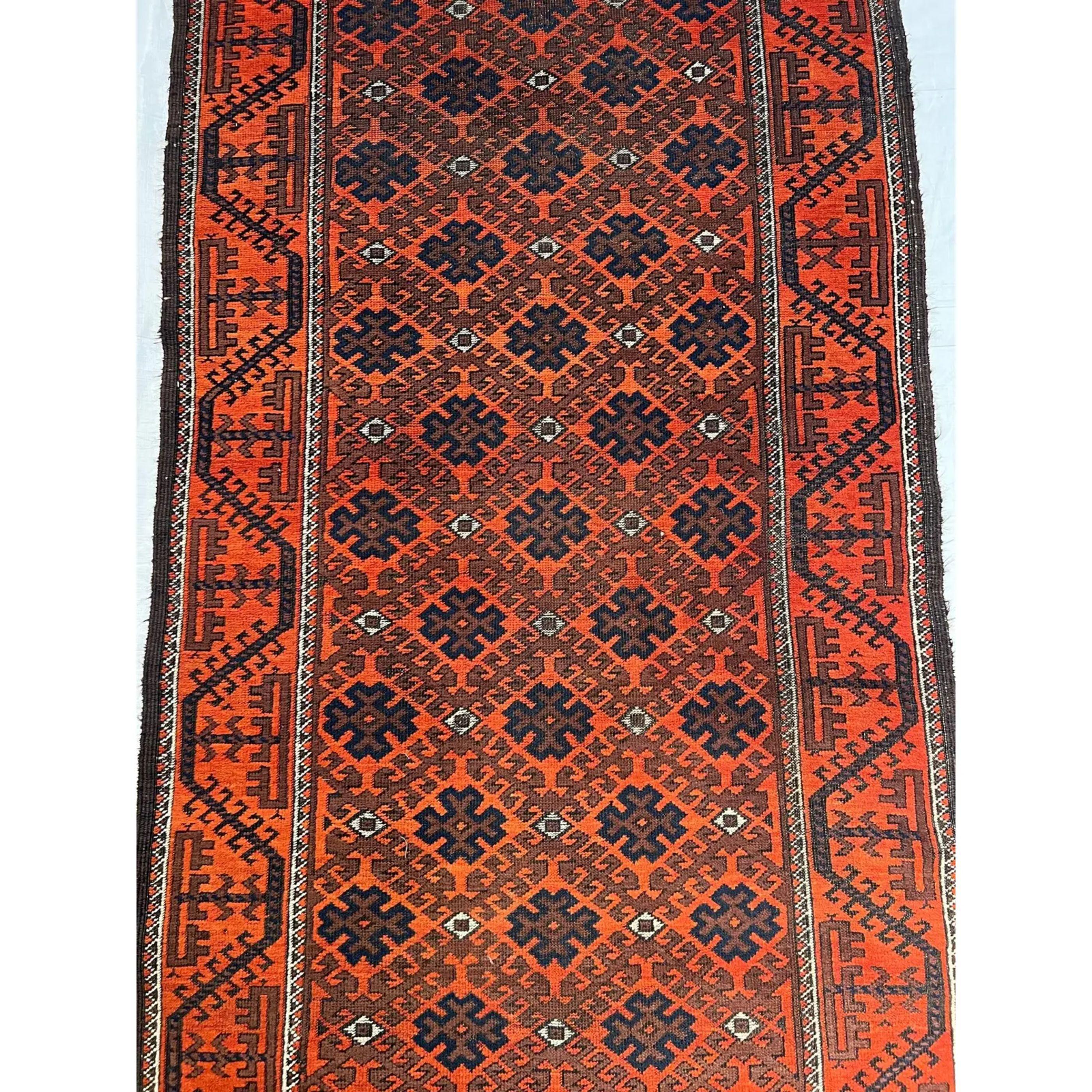 1900s Antique Persian Baloutch Rug, handmade and hand-knotted
