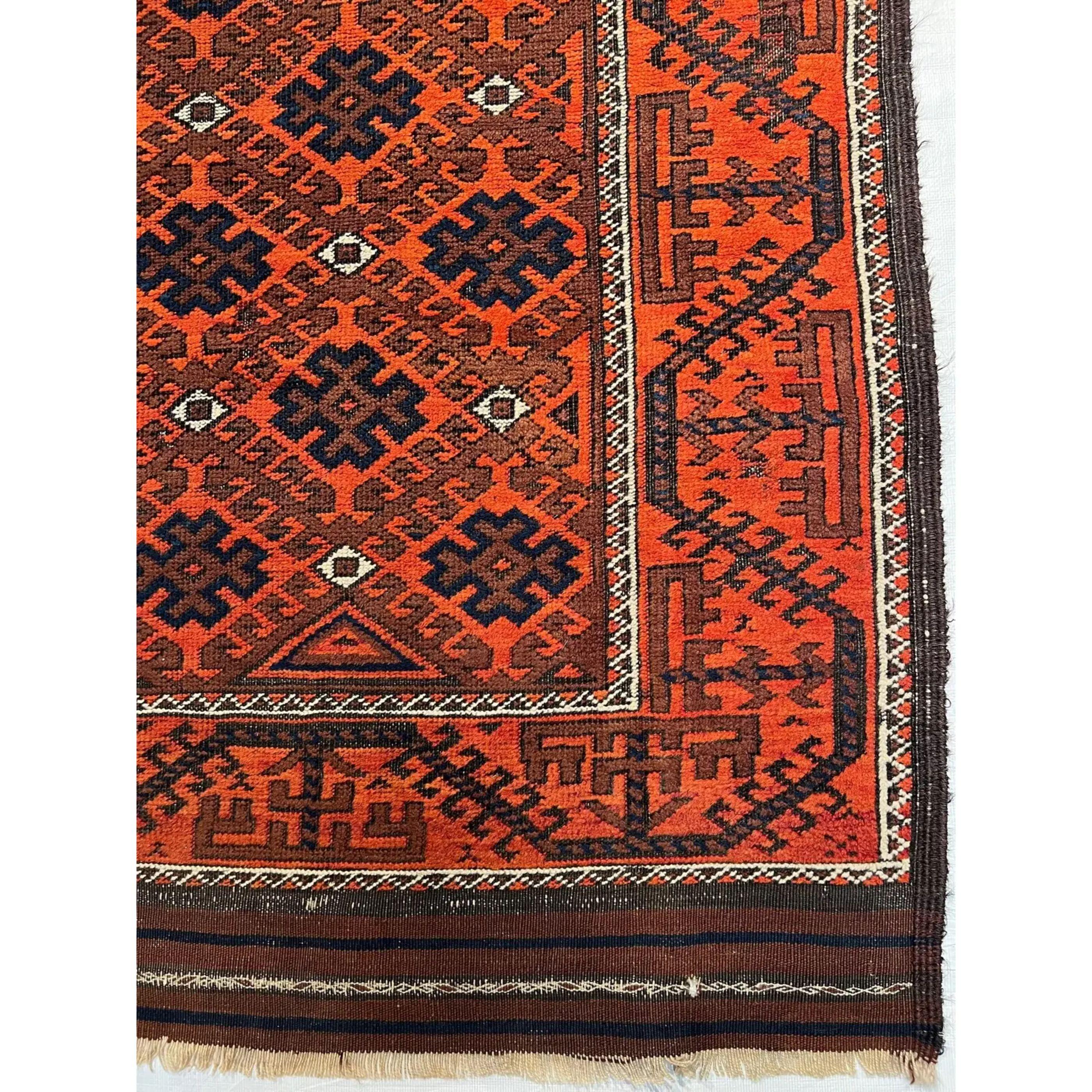 Tribal 1900s Antique Persian Baloutch Rug For Sale