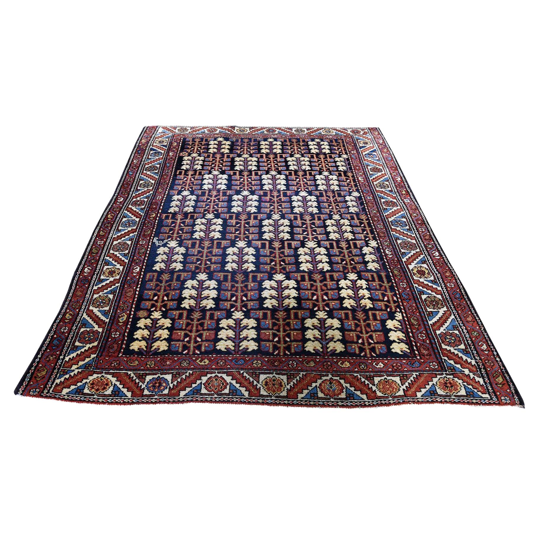 1900s Antique Persian Heriz Hand Knotted Oriental Rug For Sale