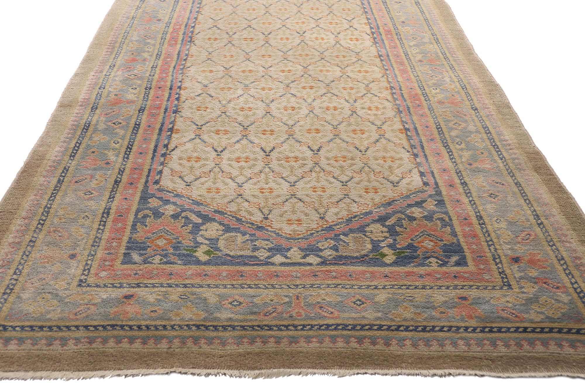 Persiano Antico tappeto persiano Kerman del 1900 con stile moderno in vendita