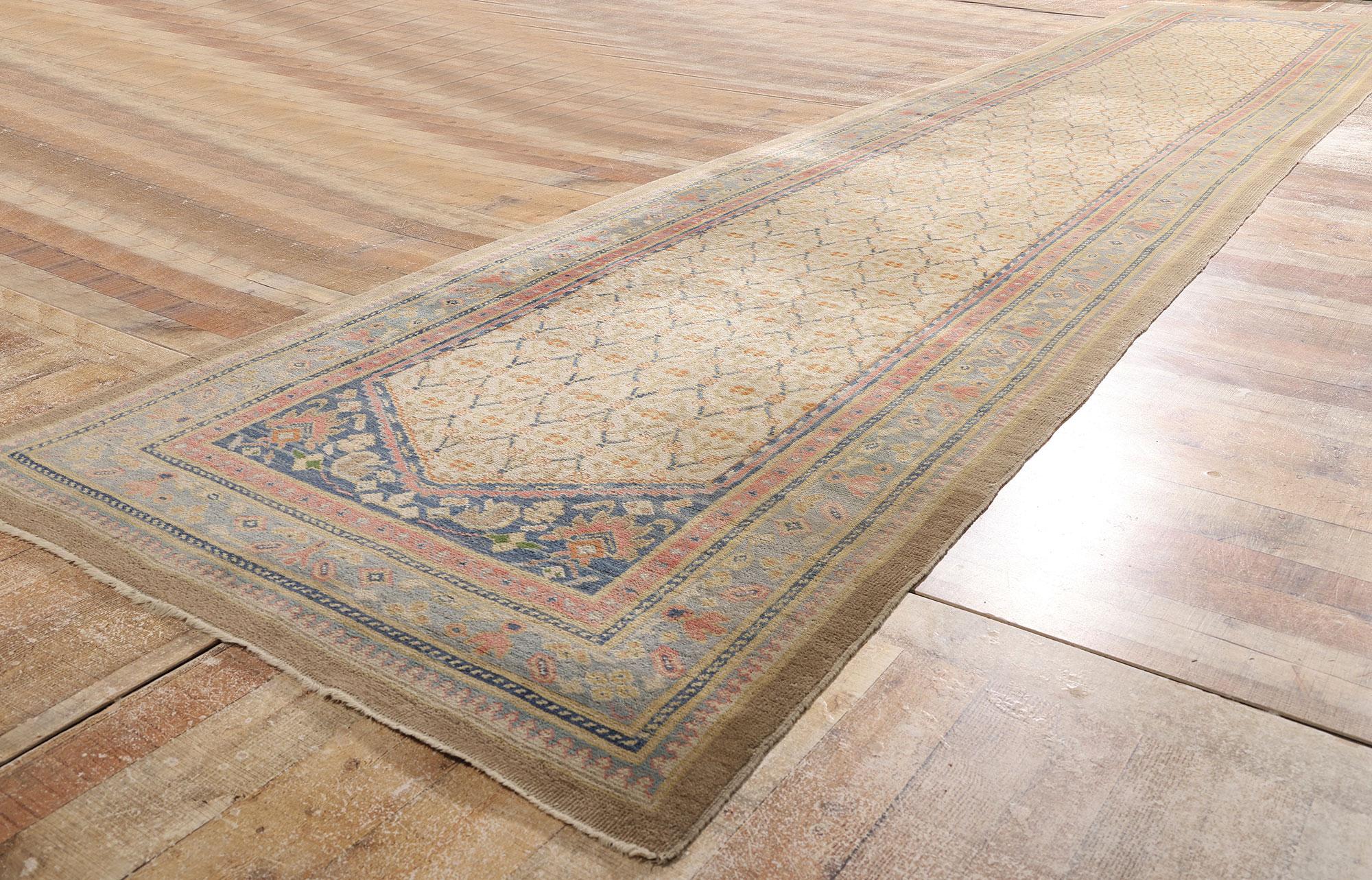 XX secolo Antico tappeto persiano Kerman del 1900 con stile moderno in vendita