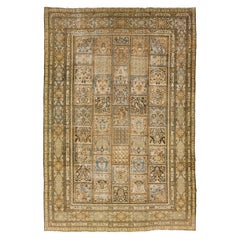 1900er Jahre antike persische Khorassan Wollteppich in Beige mit Allover-Muster