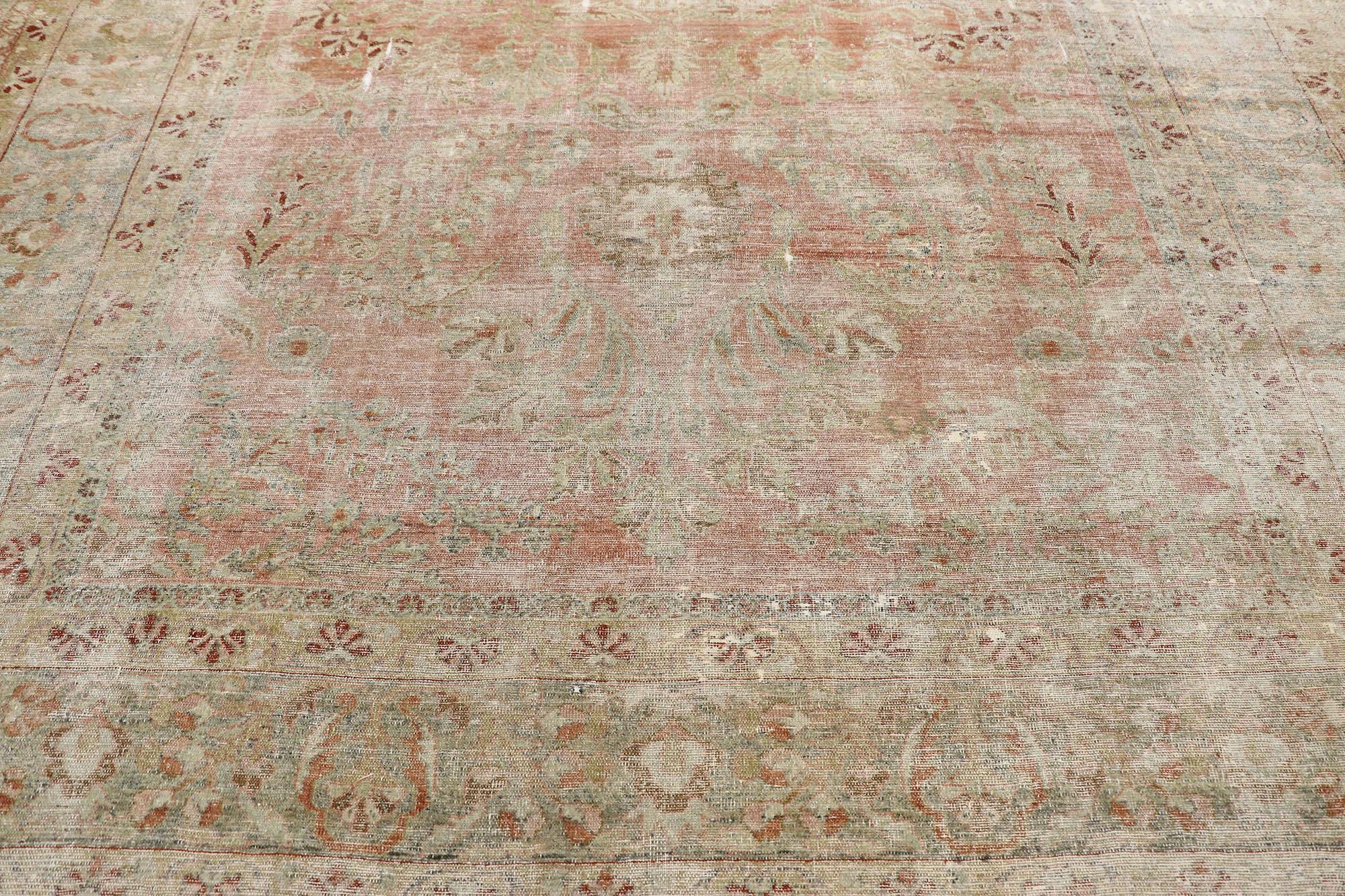 Hand-Knotted 1900's Antique Persian Lilihan Carpet For Sale