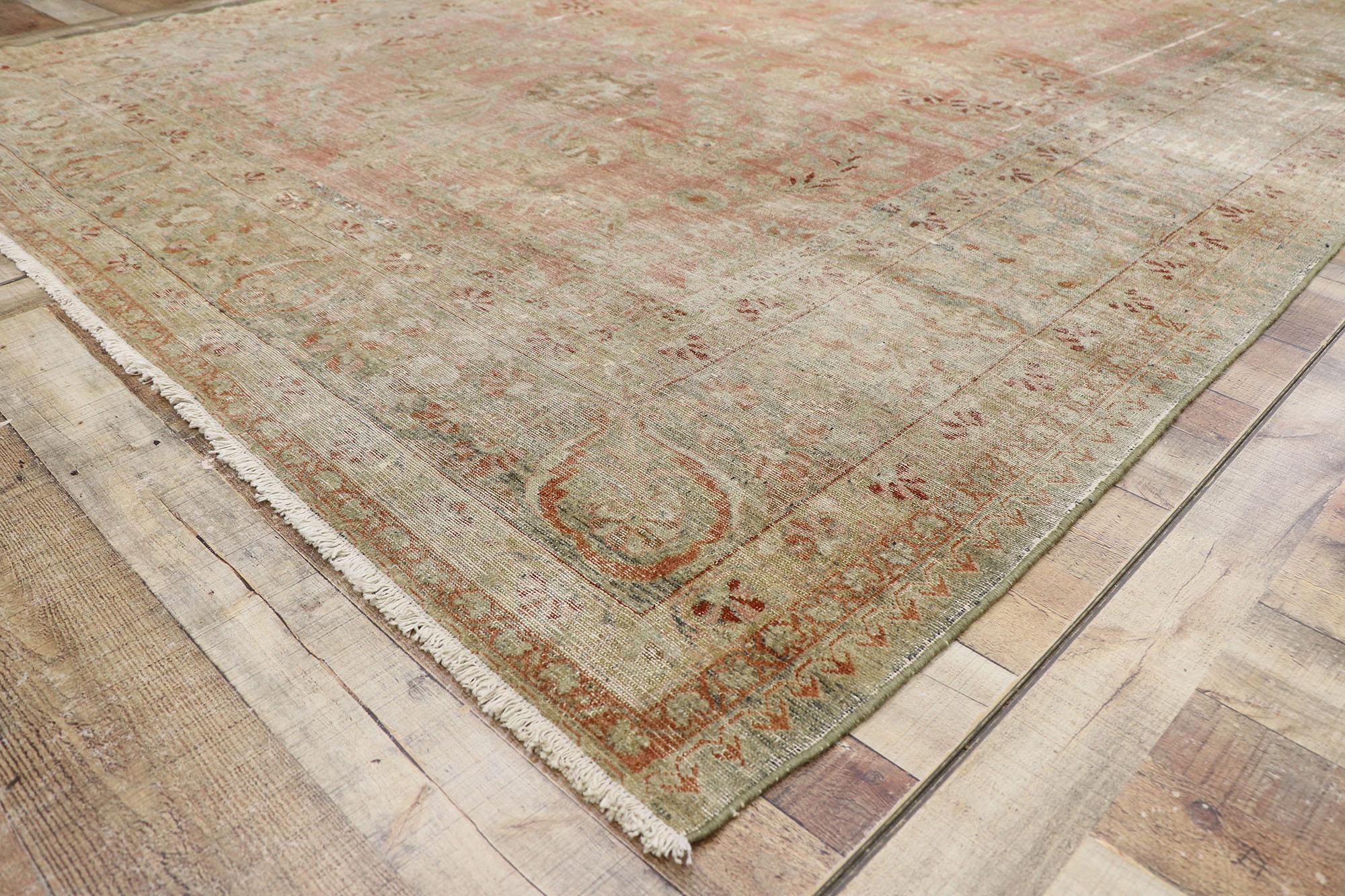 Wool 1900's Antique Persian Lilihan Carpet For Sale