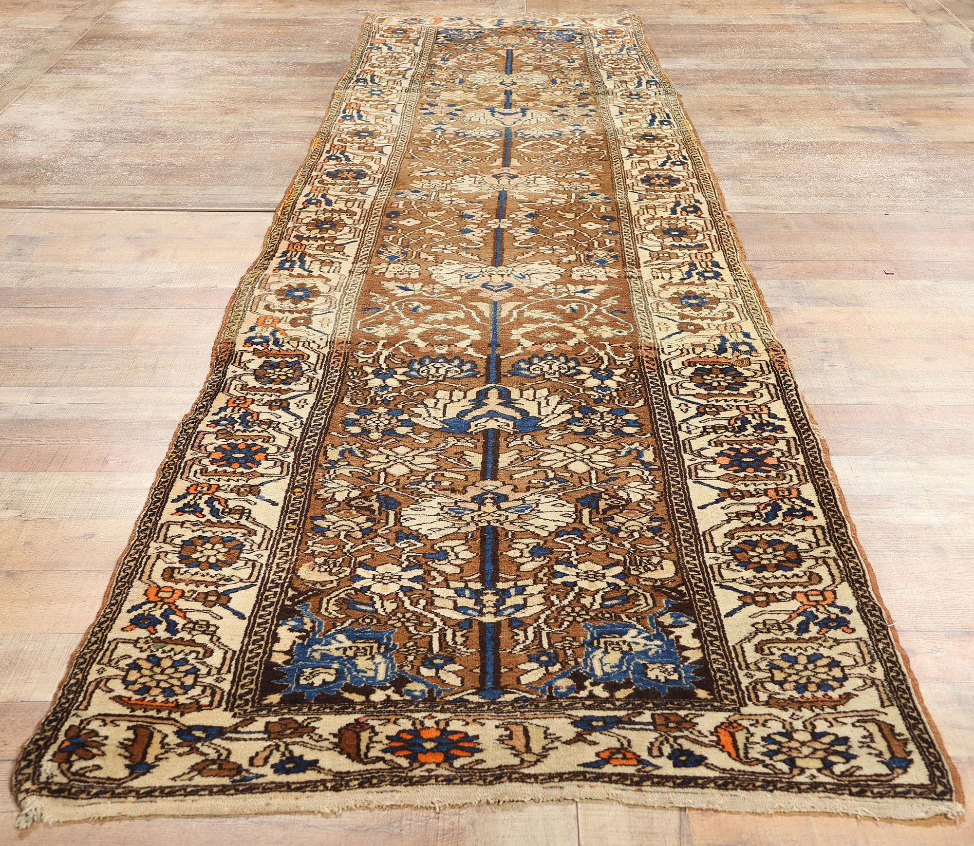 20th Century Antique Persian Malayer Rug Runner, 02'10 X 11'10 For Sale