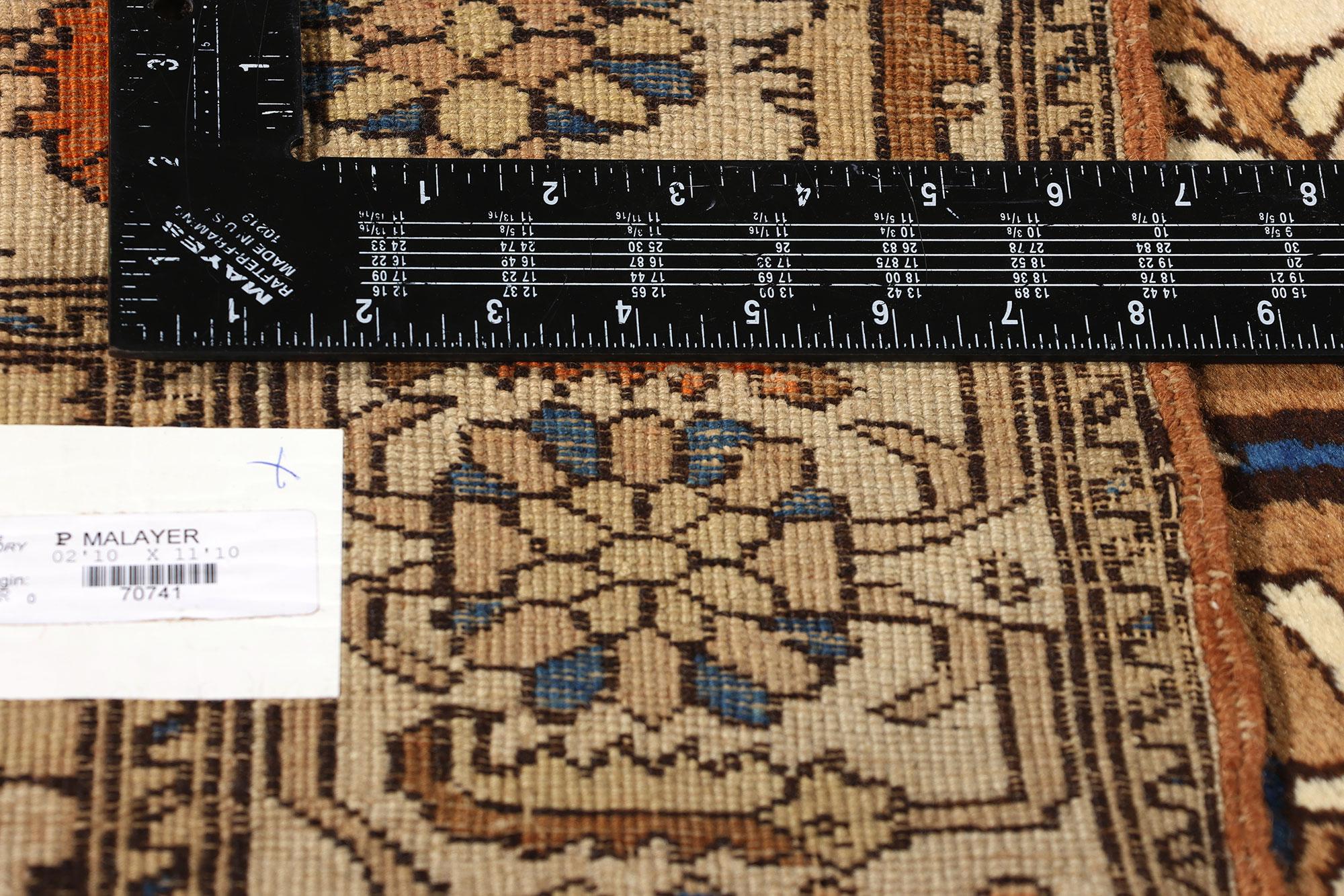 Antique Persian Malayer Rug Runner, 02'10 X 11'10 For Sale 1