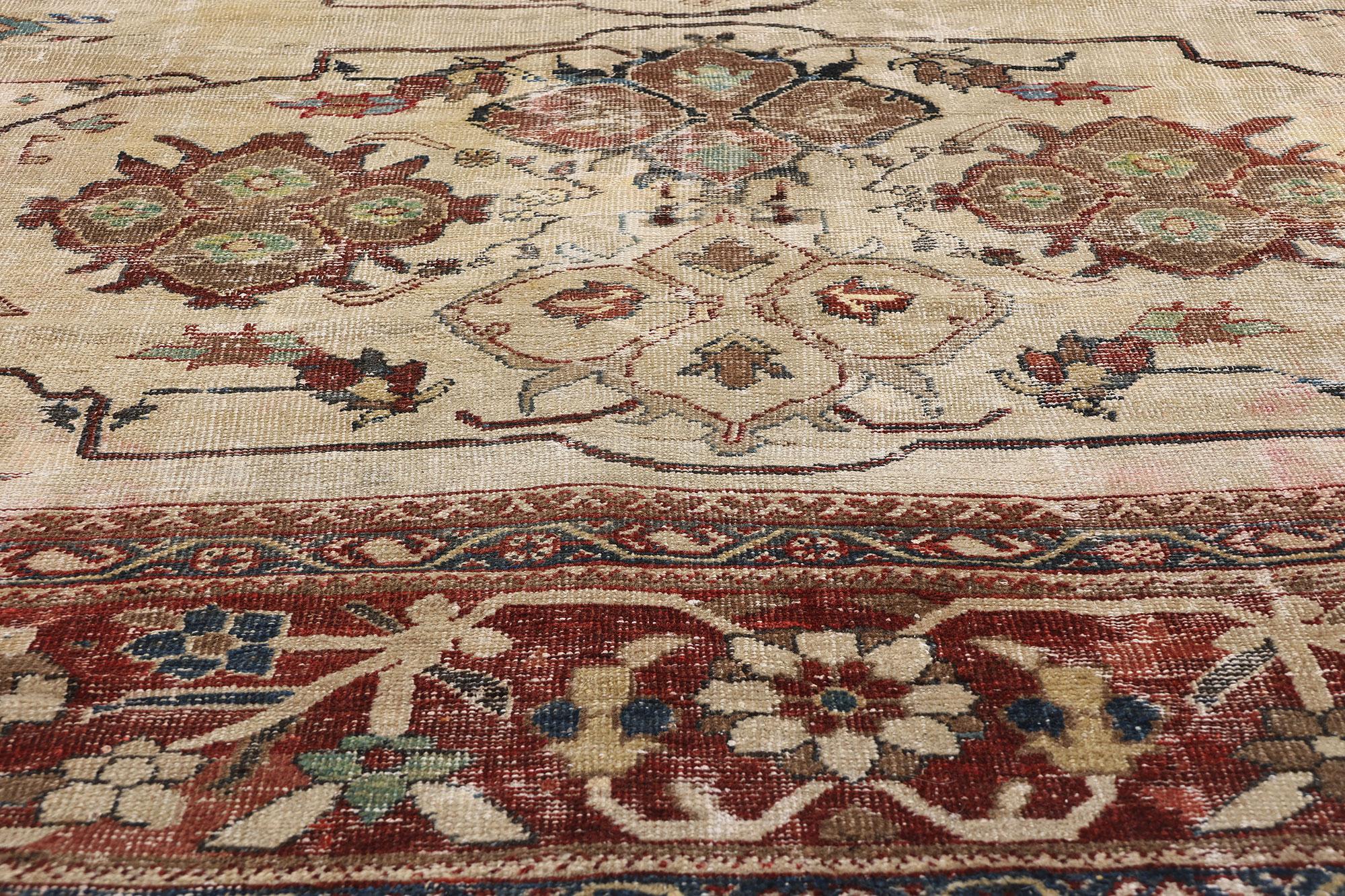 1900's Antiker Persischer Sultanabad Teppich, 13'08 x 12'05 (20. Jahrhundert) im Angebot