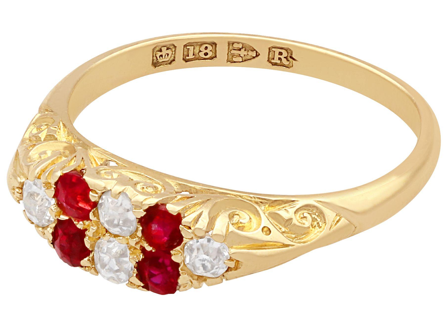 antique ruby rings yellow gold