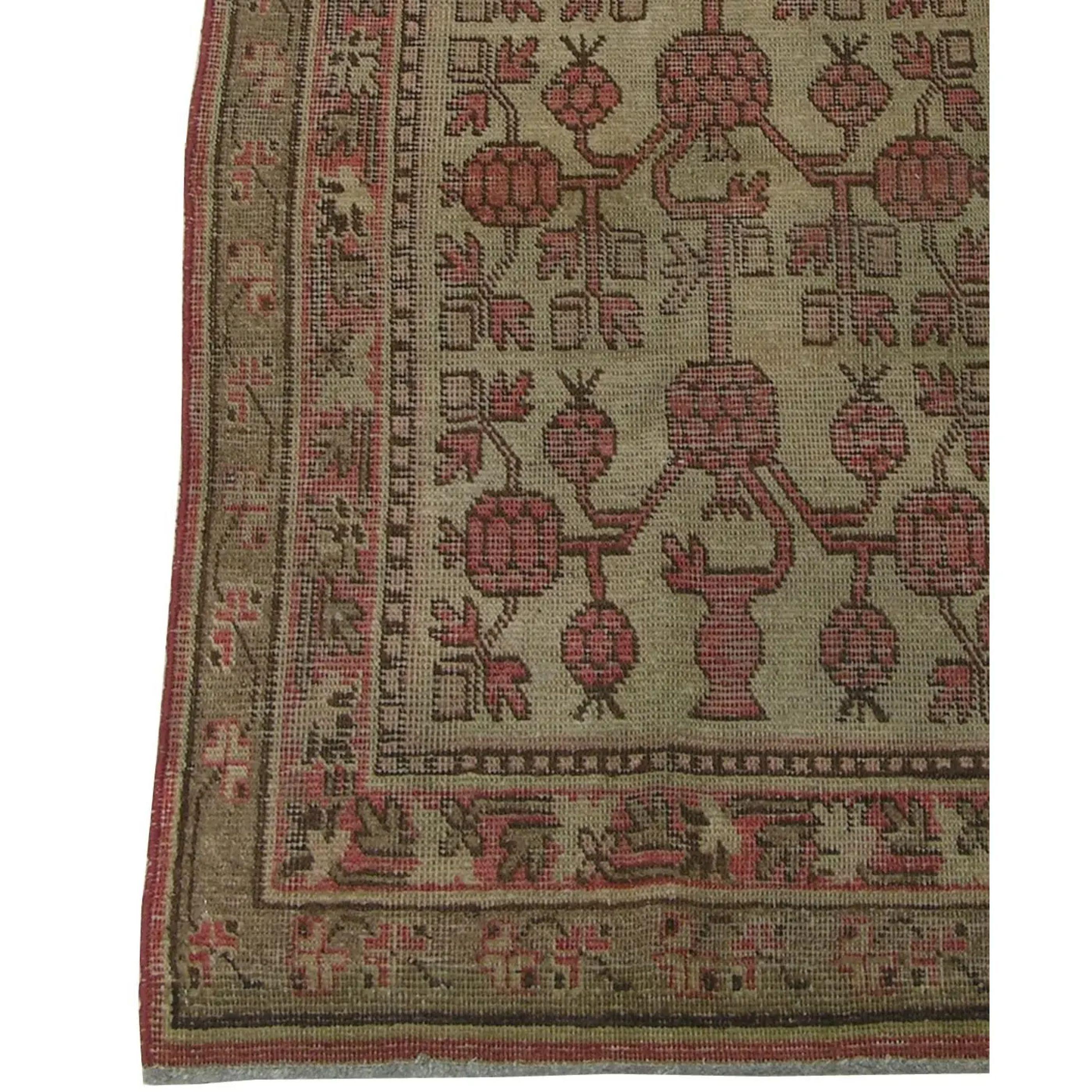 1900s Antike Samarkand Teppich-4'7'' X 2'7'' (Usbekisch) im Angebot