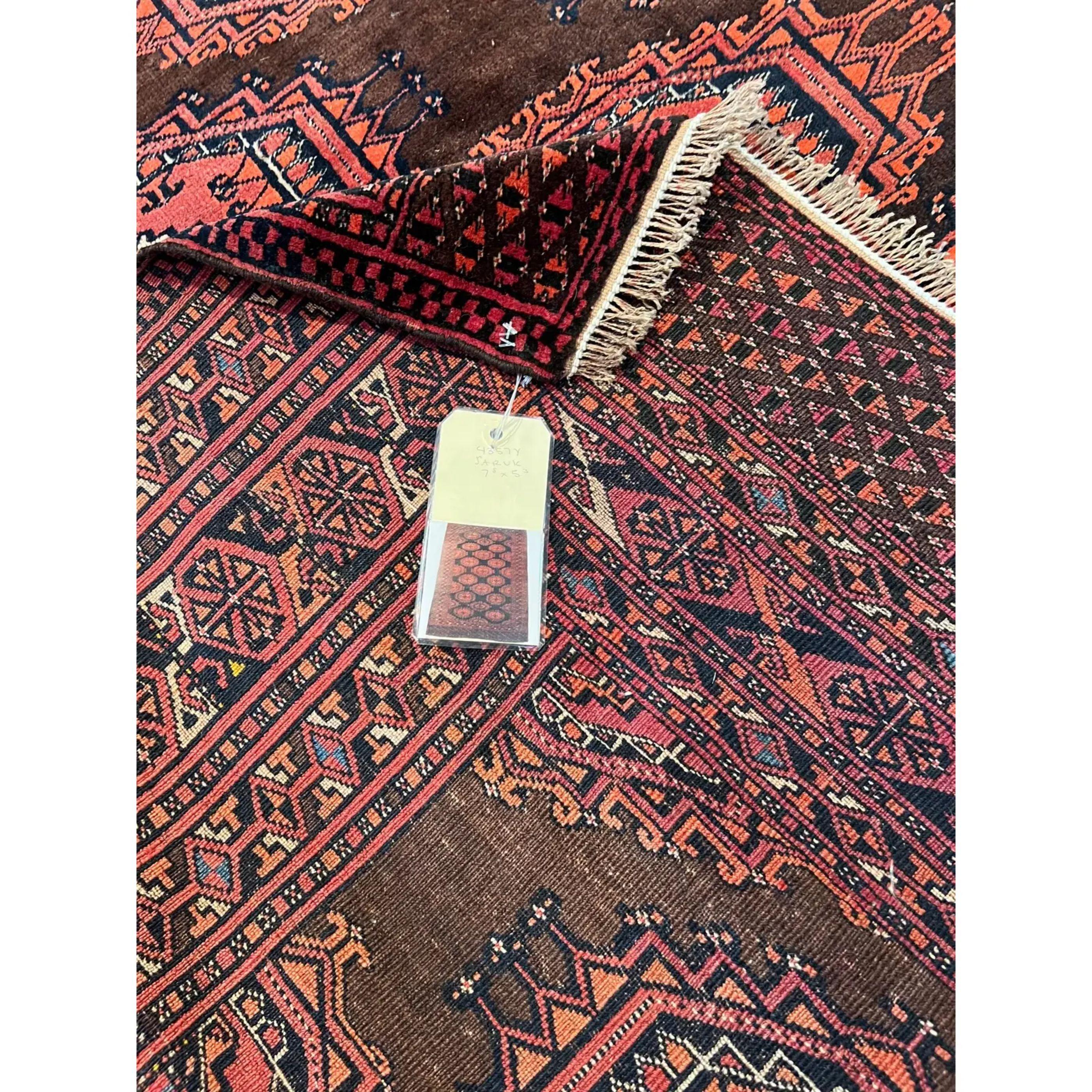 Tribal 1900s Antique Saryk Rug For Sale