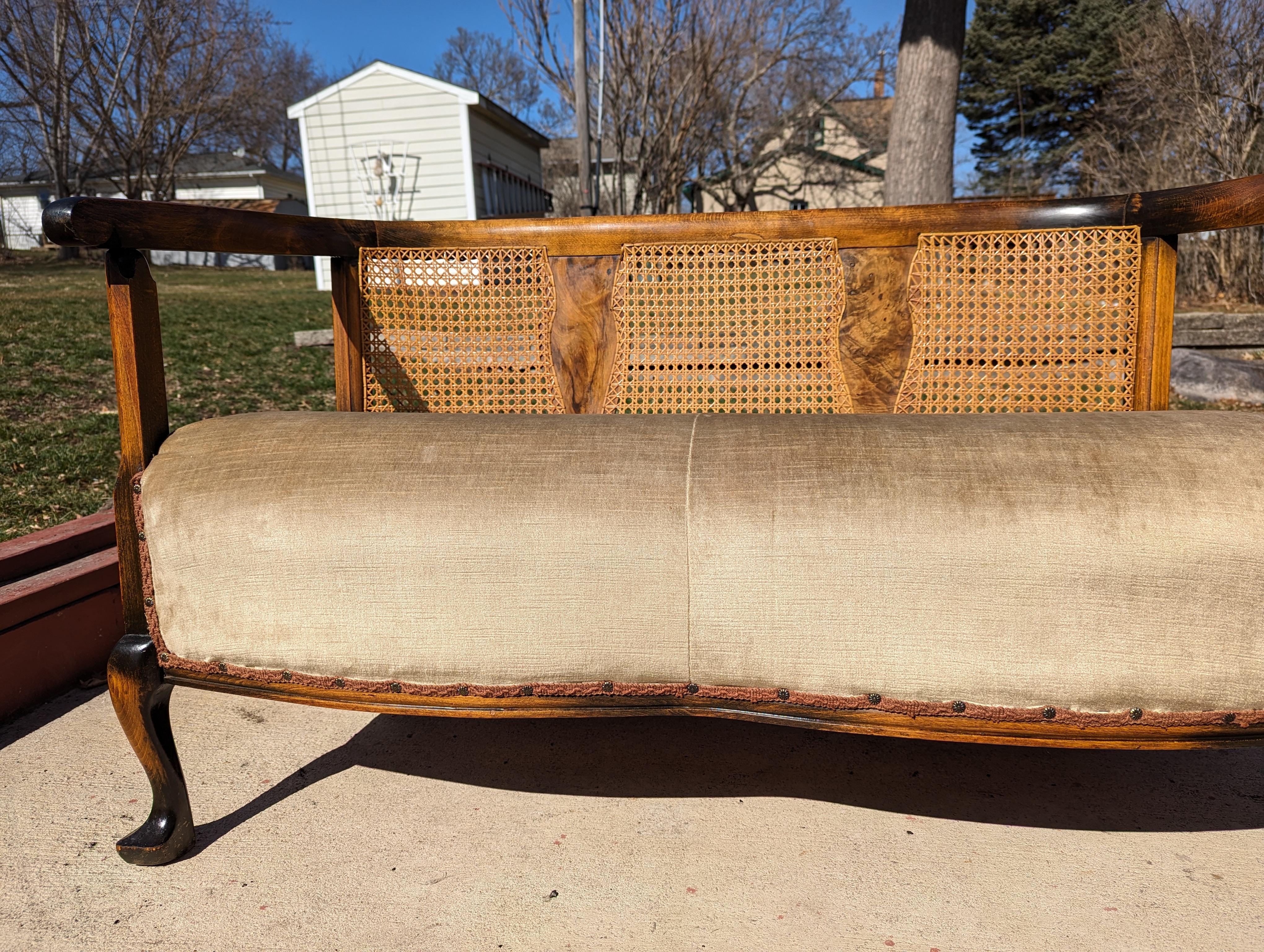 1900s Antique Settee and Matching Chair For Sale 2