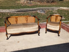 1900s Antique Settee and Matching Chair