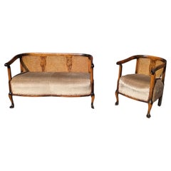 1900s Antique Settee and Matching Chair