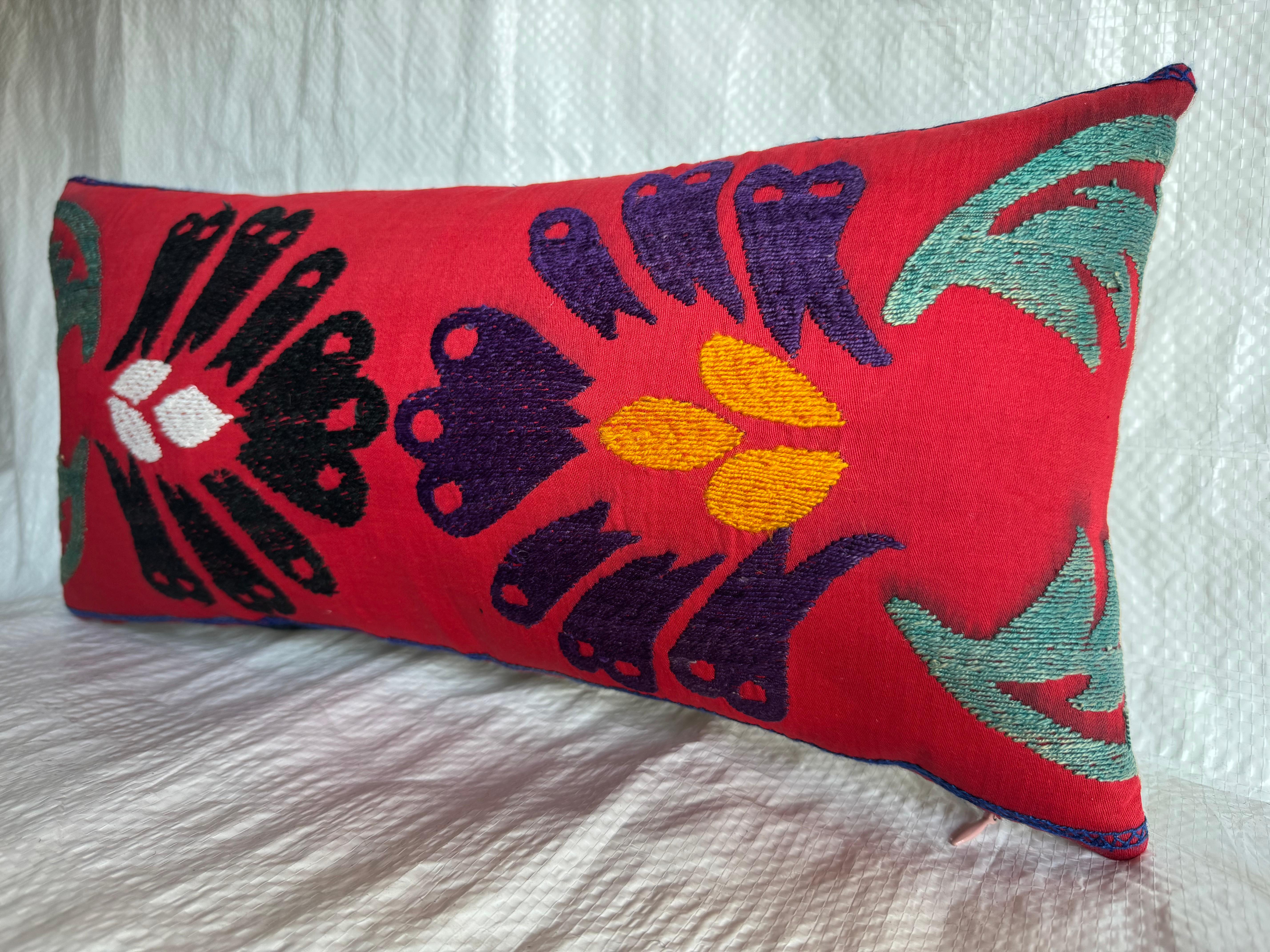 Cojín Suzani Antiguo 1900 en Bueno estado para la venta en Los Angeles, US