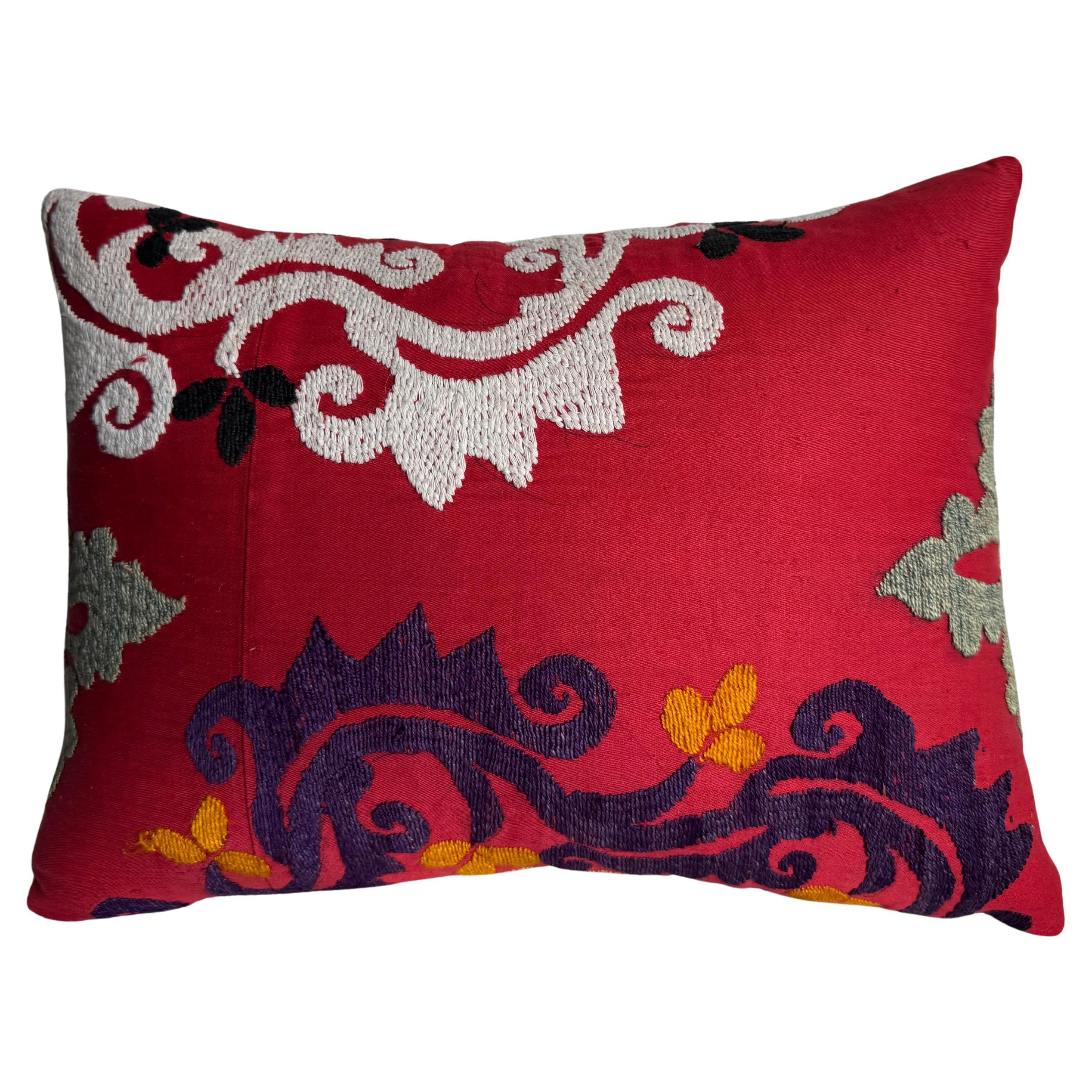 Oreiller Suzani ancien 1900 en vente