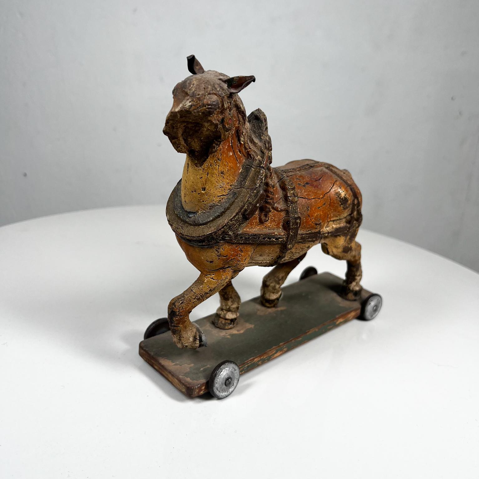 20th Century 1900s Antique Terracotta Horse San Luis Potosi Mexico For Sale