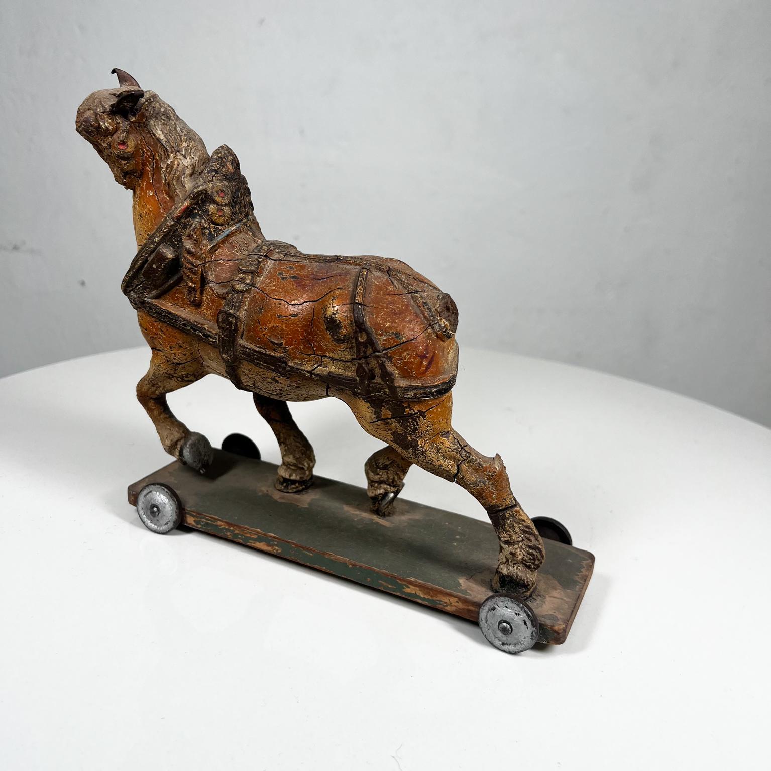 1900s Antique Terracotta Horse San Luis Potosi Mexico For Sale 1
