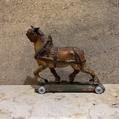 1900s Antique Terracotta Horse San Luis Potosi Mexico