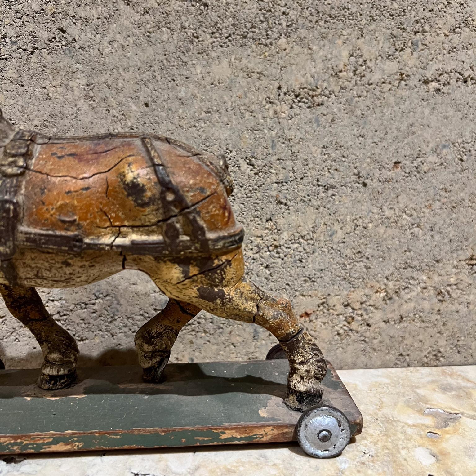 1900s Antique Terracotta Horse San Luis Potosi Mexico In Good Condition For Sale In Chula Vista, CA