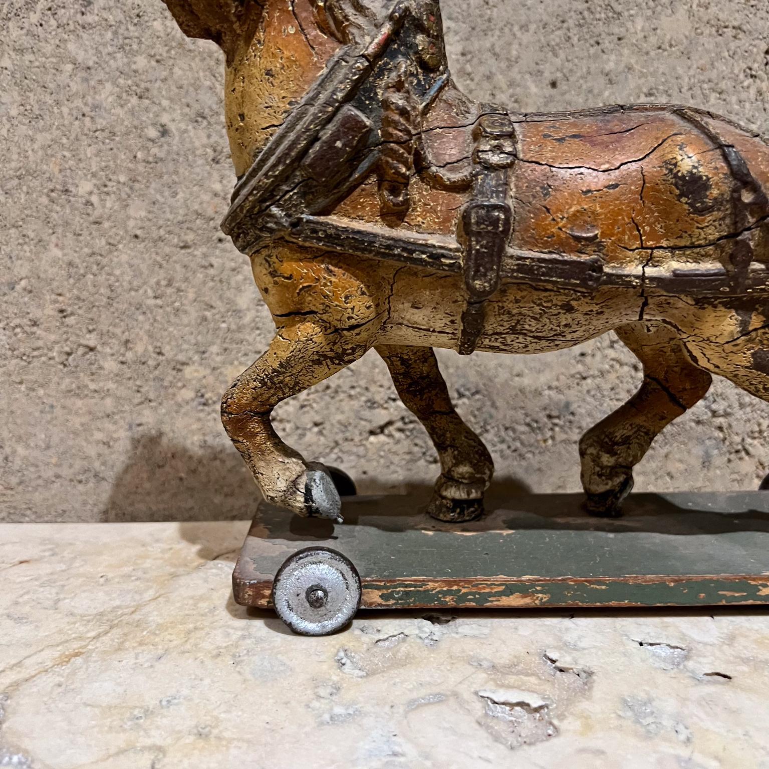 20th Century 1900s Antique Terracotta Horse San Luis Potosi Mexico For Sale