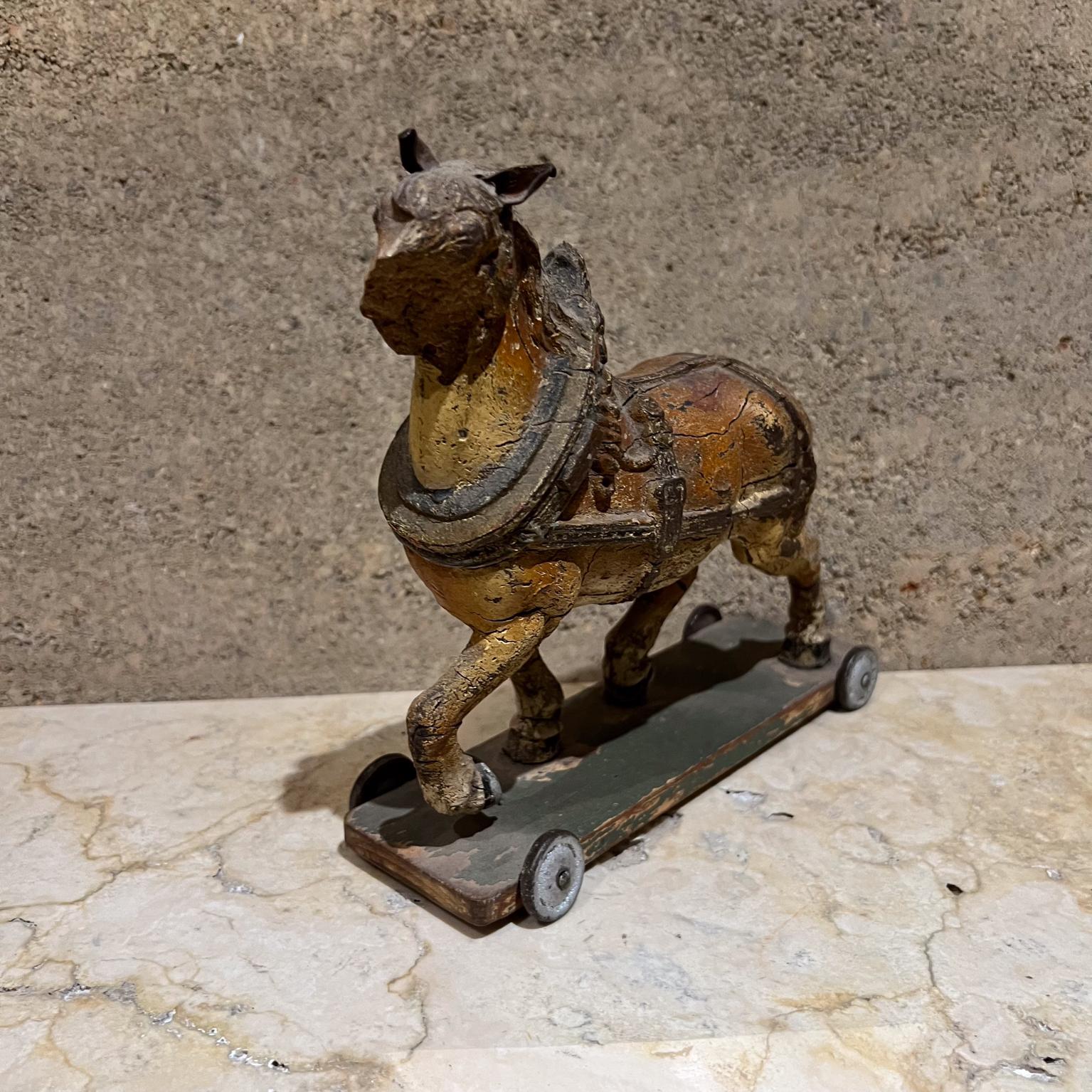 1900s Antique Terracotta Horse San Luis Potosi Mexico For Sale 1