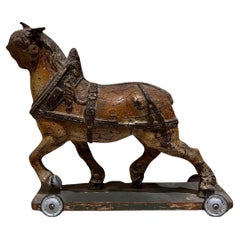 1900s Antique Terracotta Horse San Luis Potosi Mexico