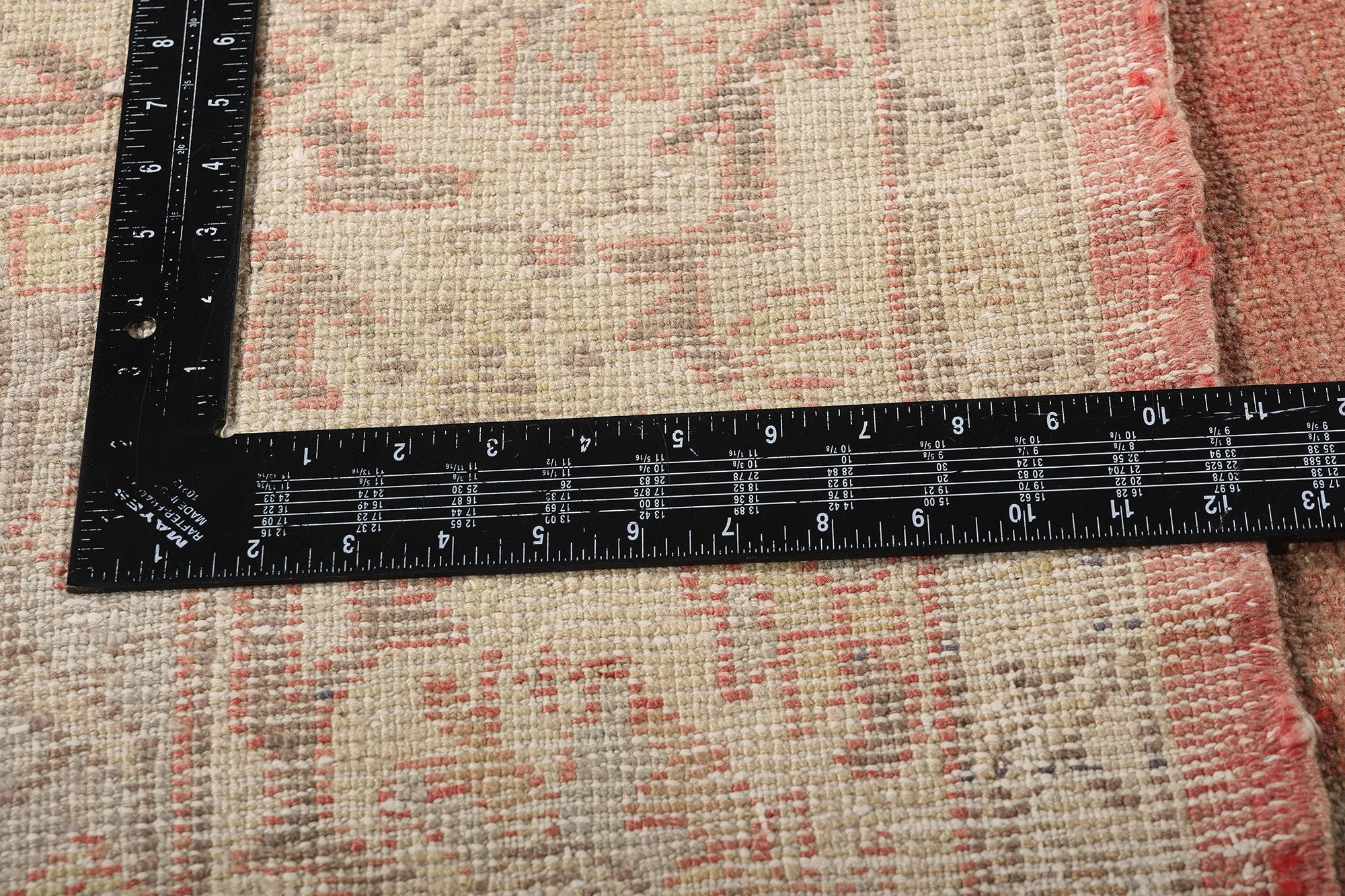 Wool 1900's Antique Turkish Oushak Carpet with Modern Style For Sale