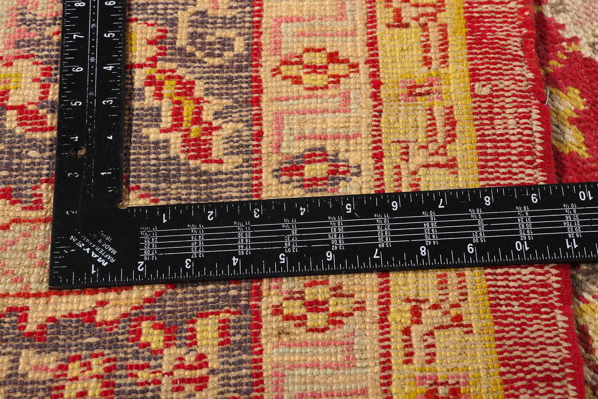 1900's Antique Turkish Oushak Carpet with Modern Style For Sale 1