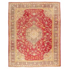 Tapis turc antique d'Oushak des années 1900 avec style moderne