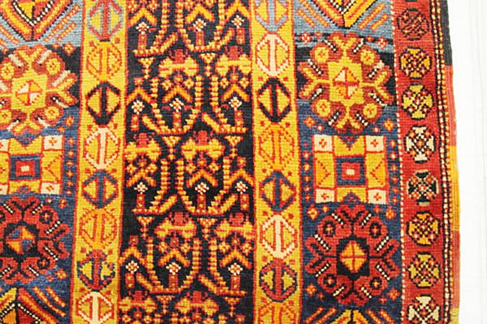 Hand-Woven 1900s Antique Turkish Oushak Runner Rug with Red and Orange Medallions For Sale