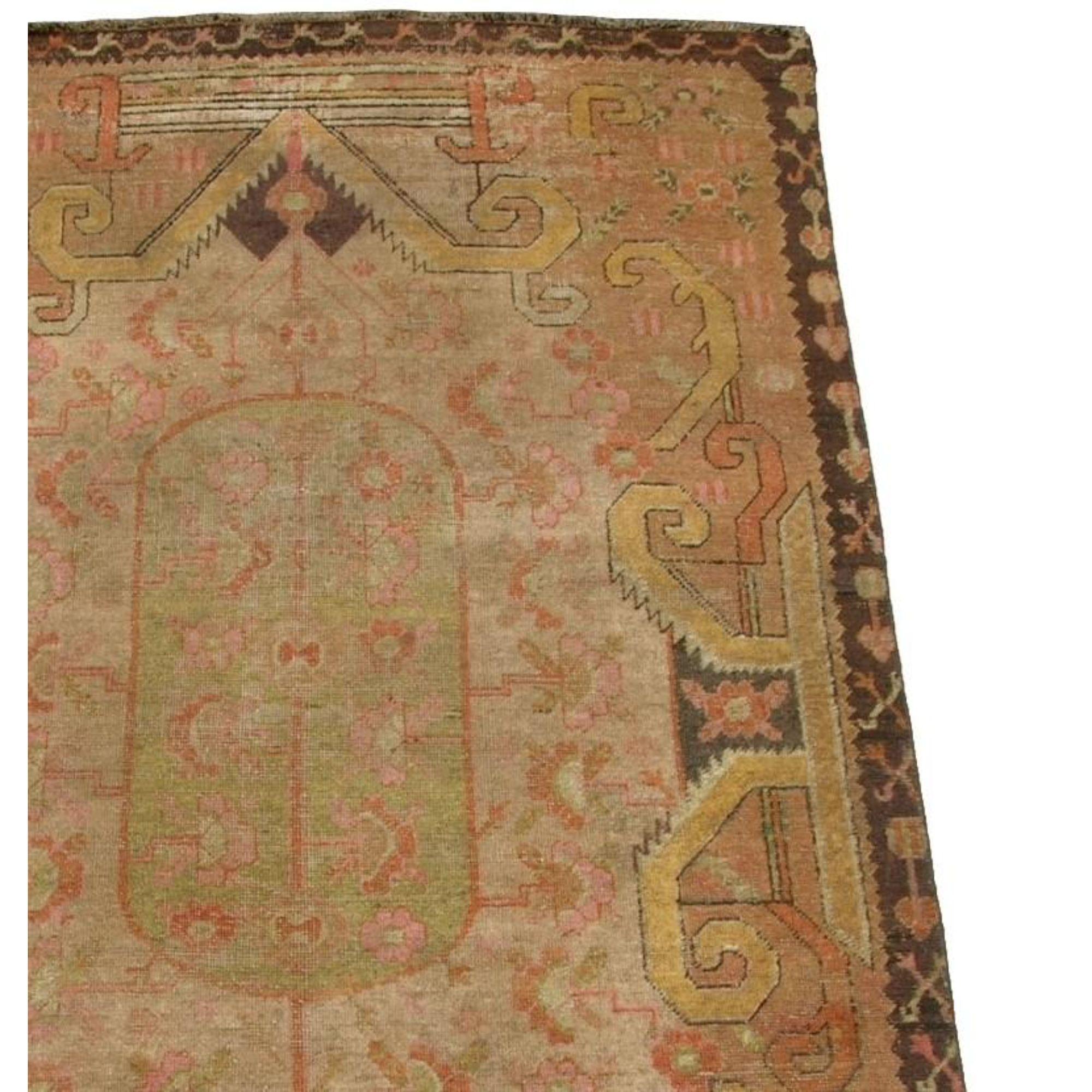 Ca.1900 Ancien tapis Ouzbek Samarkand 8'1'' X 4'11''