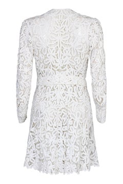 1900s Antique White Battenburg Tape Lace Bridal Dress Jacket