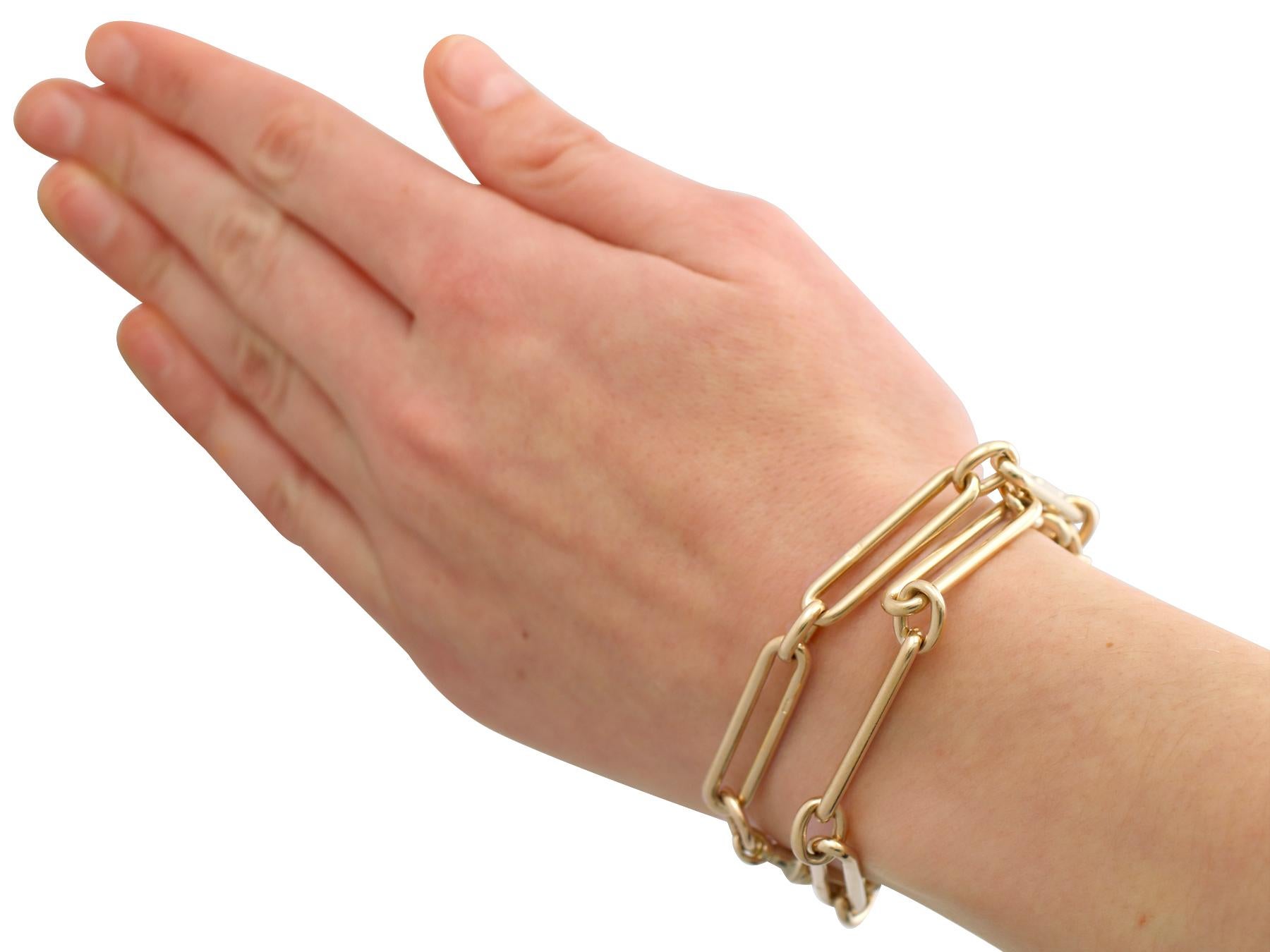 1900s Antique Yellow Gold Albert Watch Chain 5