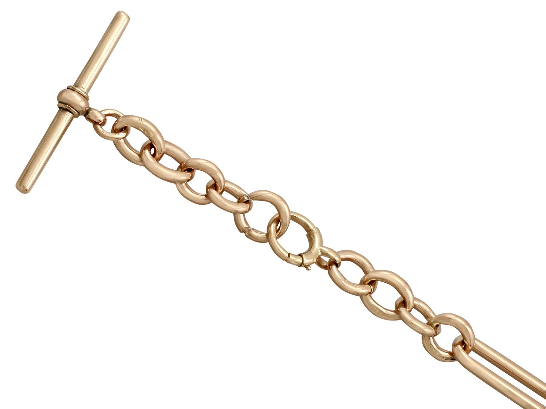 1900s Antique Yellow Gold Albert Watch Chain In Excellent Condition In Jesmond, Newcastle Upon Tyne