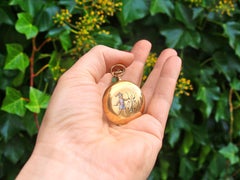 1900s Antique Yellow Gold Ladies Fob Watch