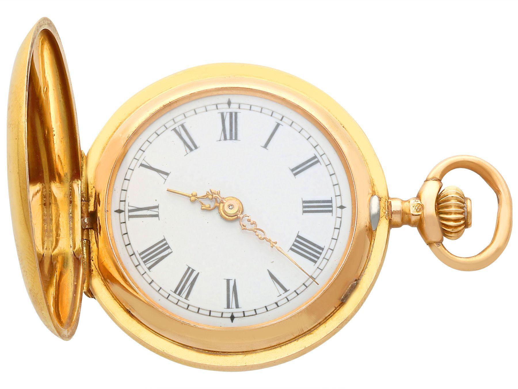 1900s Antique Yellow Gold Ladies Fob Watch 3