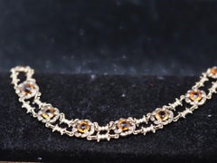 1900s Art Nouveau 14K Yellow Gold and Citrine Bracelet