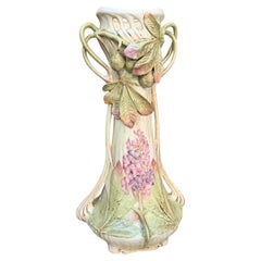 1900s Art Nouveau Hand-Crafted Ceramic Huge Italian Vase