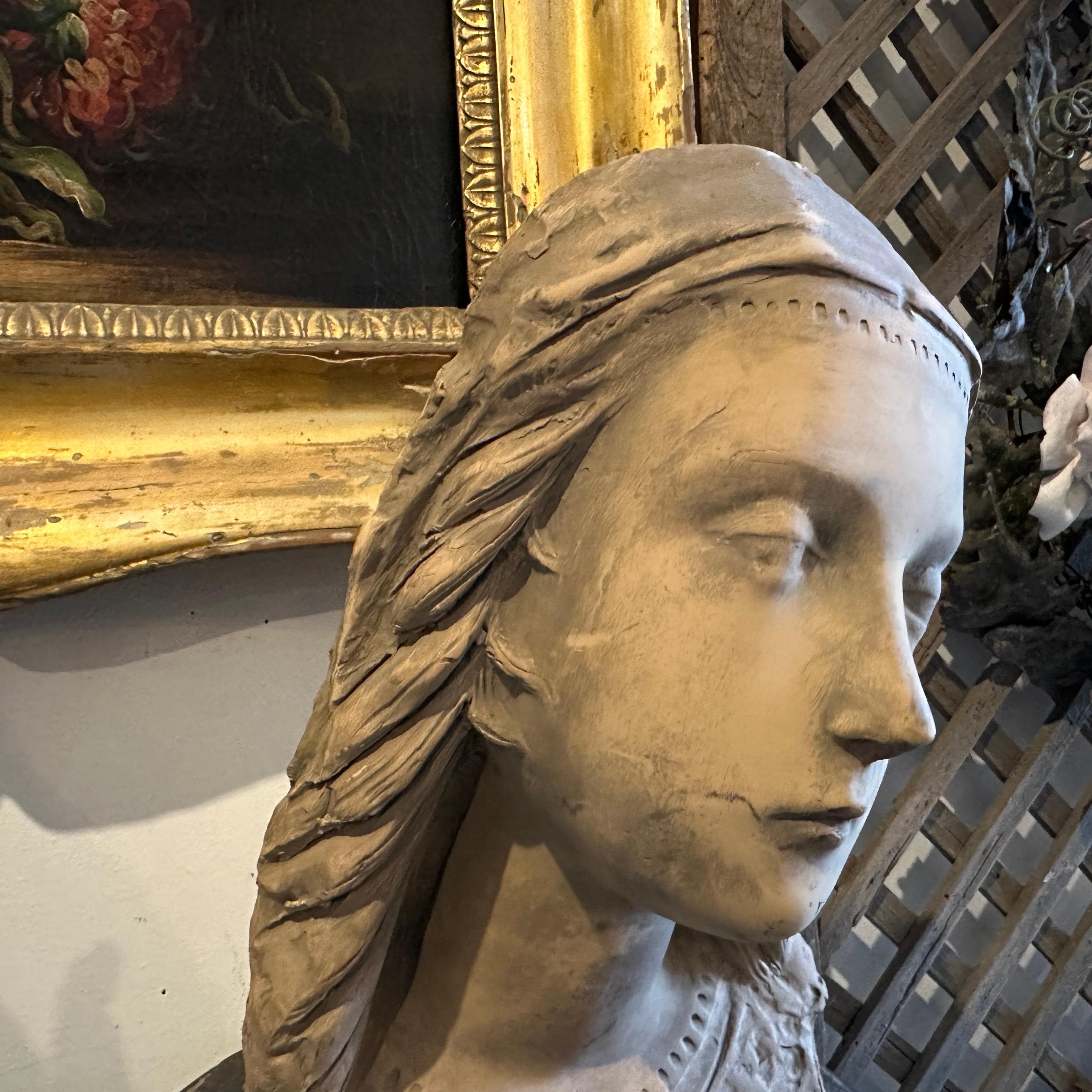 Jugendstil, Sizilianischer Terrakotta-Kopf einer jungen Frau, 1900er Jahre im Angebot 5