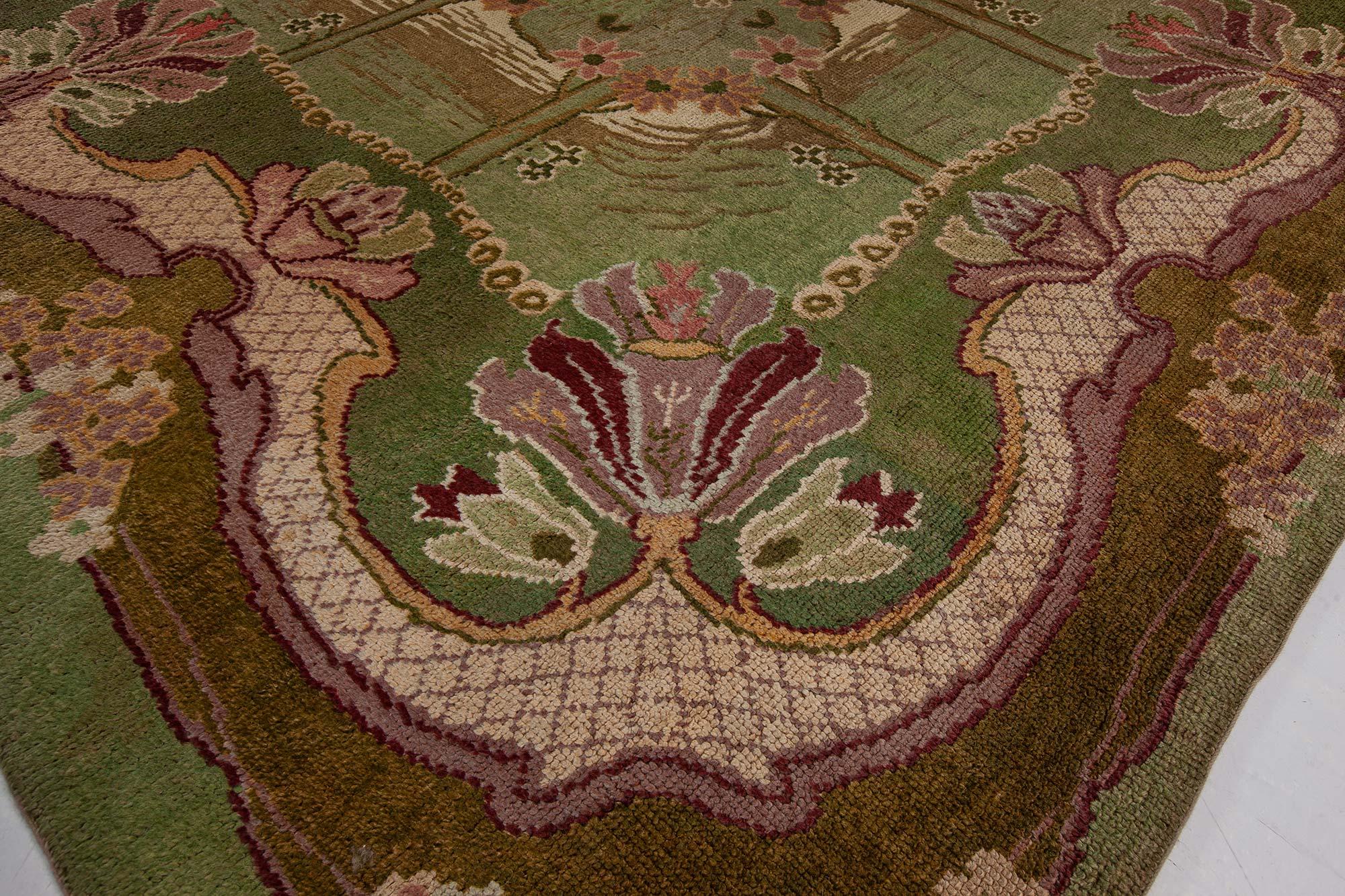 Arts and Crafts Doris Leslie Blau 1900s Arts & Crafts Wool Rug by C.F.A. Voysey For Sale
