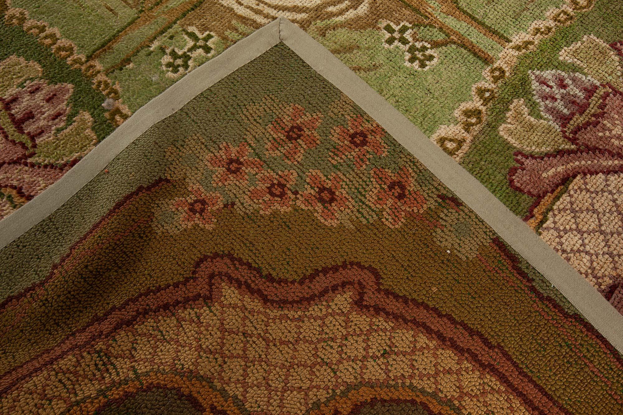 Doris Leslie Blau 1900s Arts & Crafts Wool Rug by C.F.A. Voysey In Good Condition For Sale In New York, NY