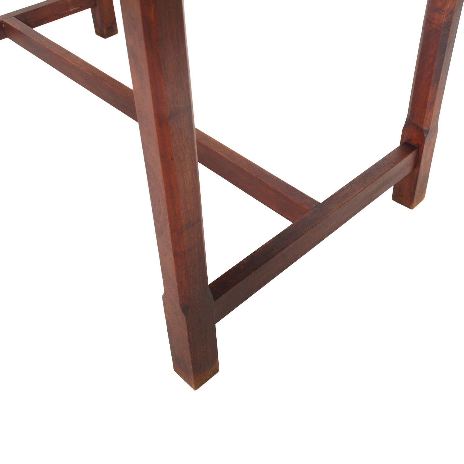 Austrian 1900s Wiener Occasional table or writing desk in Walnut Restored wax Polished For Sale