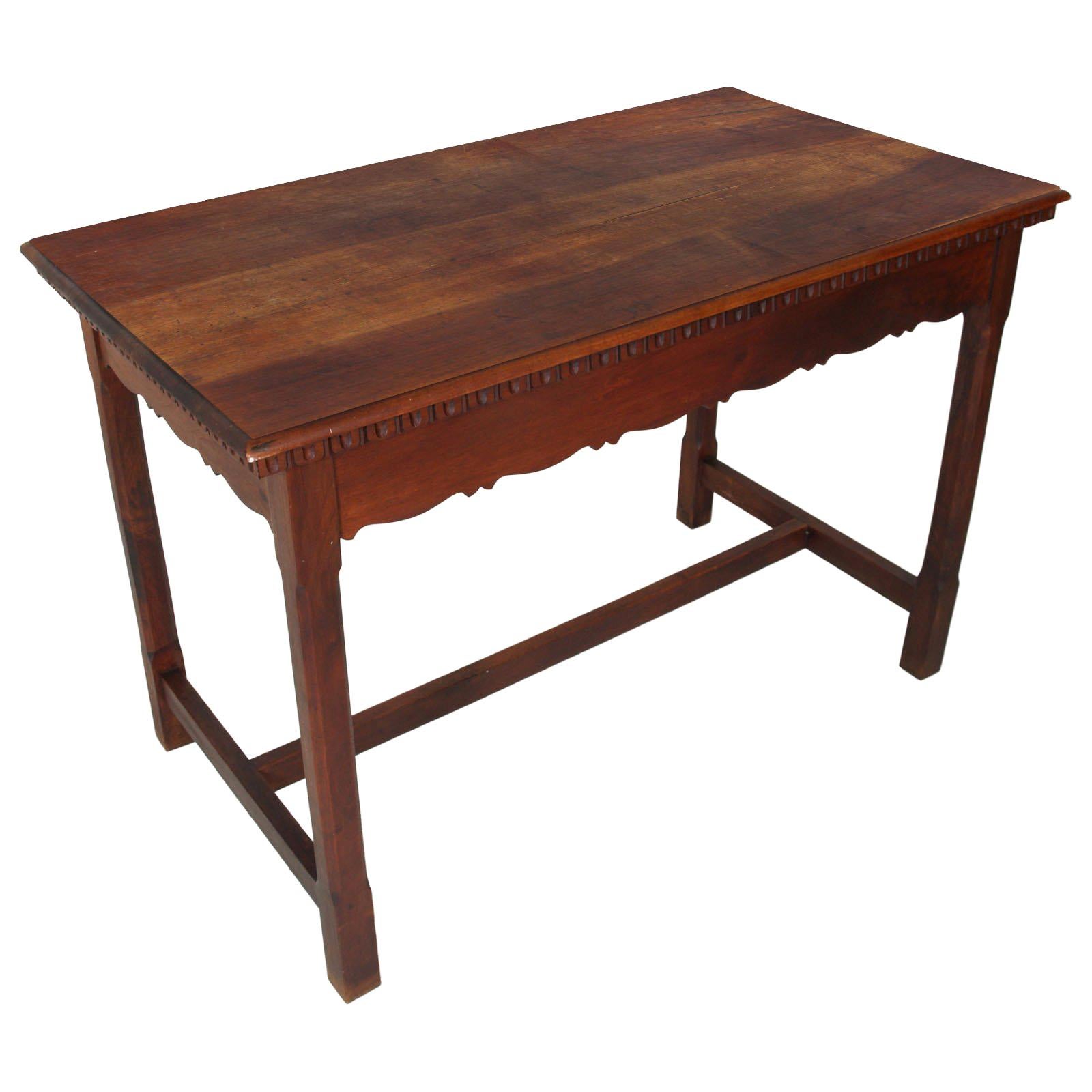 1900s Wiener Occasional table or writing desk in Walnut Restored wax Polished