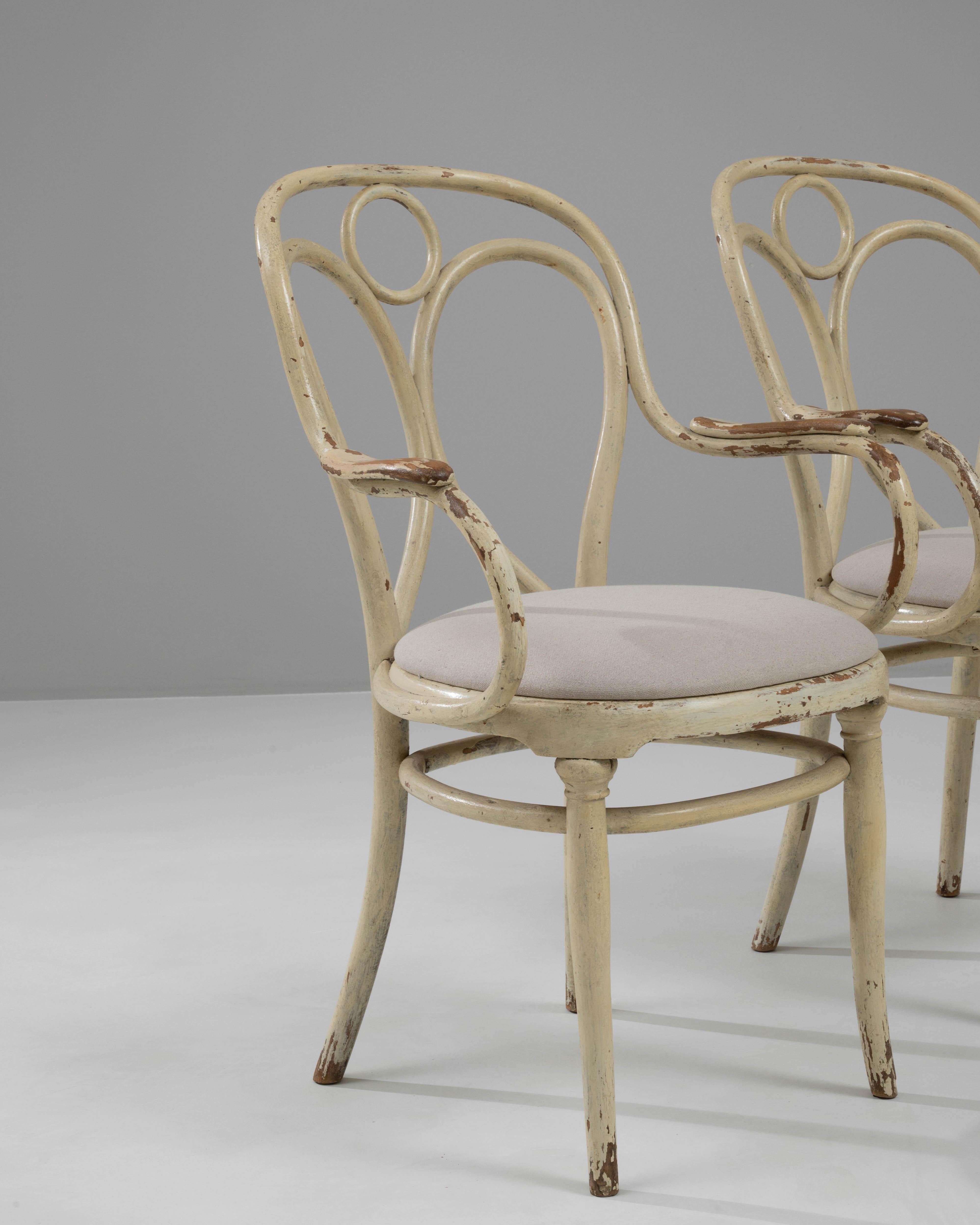 1900s Austrian Wooden Chairs, a Pair For Sale 6
