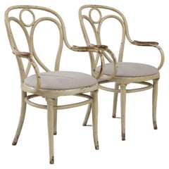 Used 1900s Austrian Wooden Chairs, a Pair