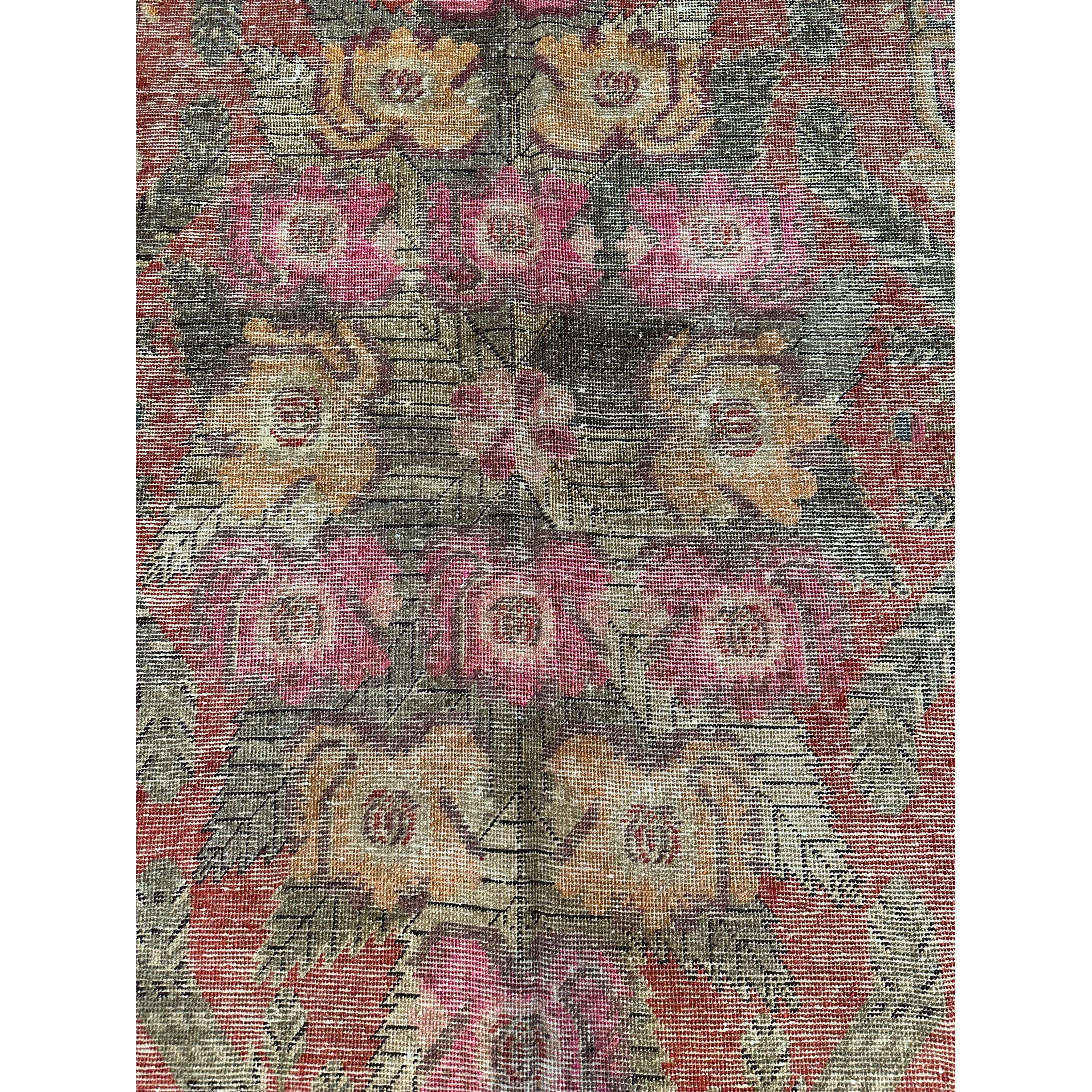 Authentique tapis tribal floral Khotan des années 1900 Bon état - En vente à Los Angeles, US