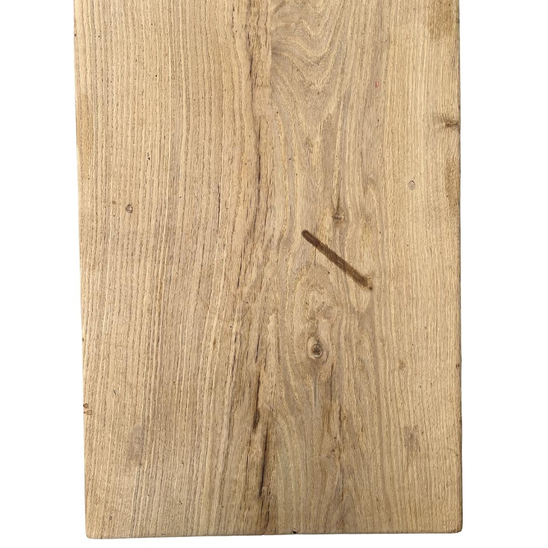 1900s Belgian Bleached Oak Coffee Table For Sale 3