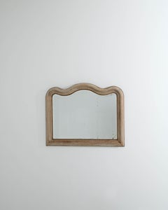 1900s Belgian Bleached Oak Mirror