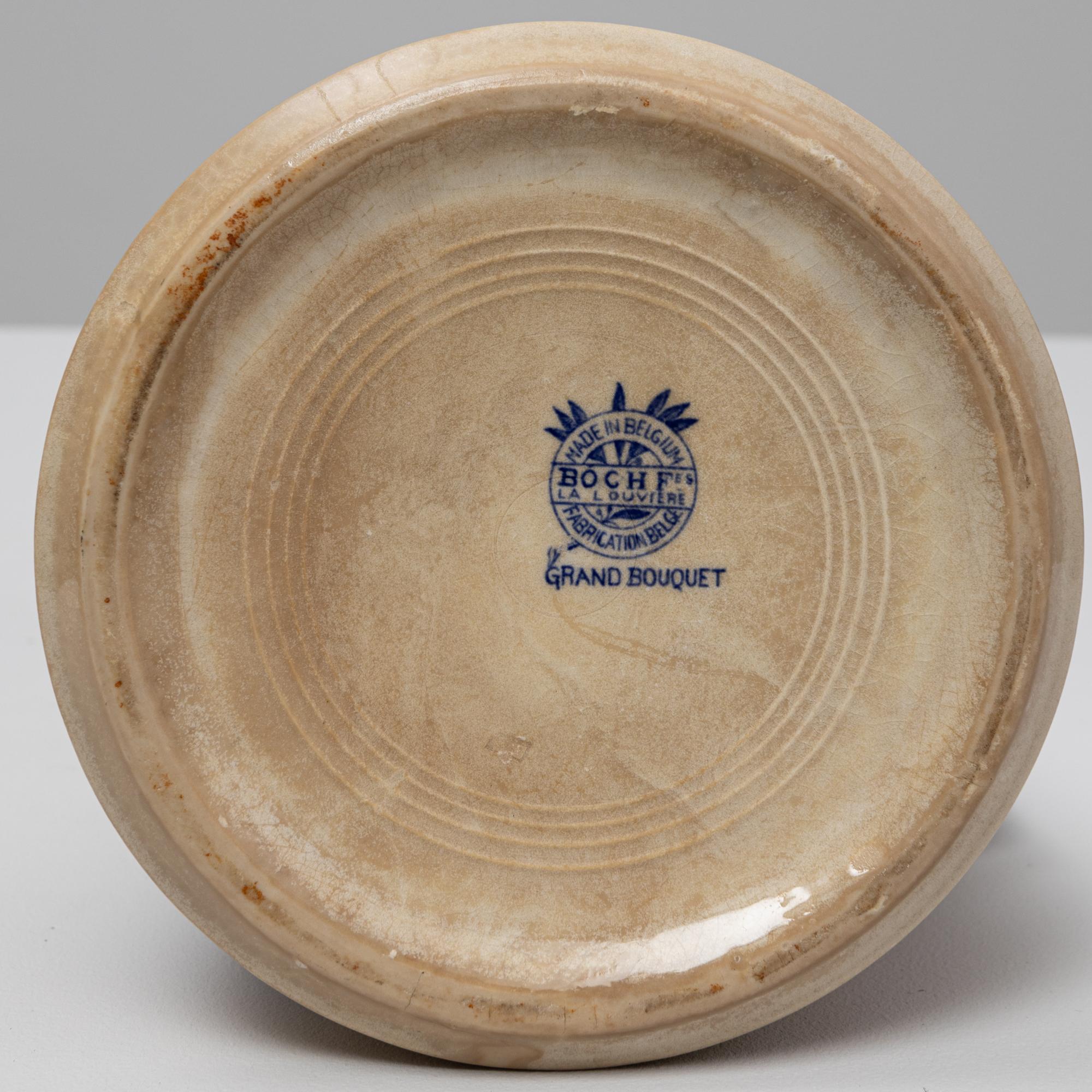 Brocca in ceramica a cineserie blu belga del 1900 in vendita 3